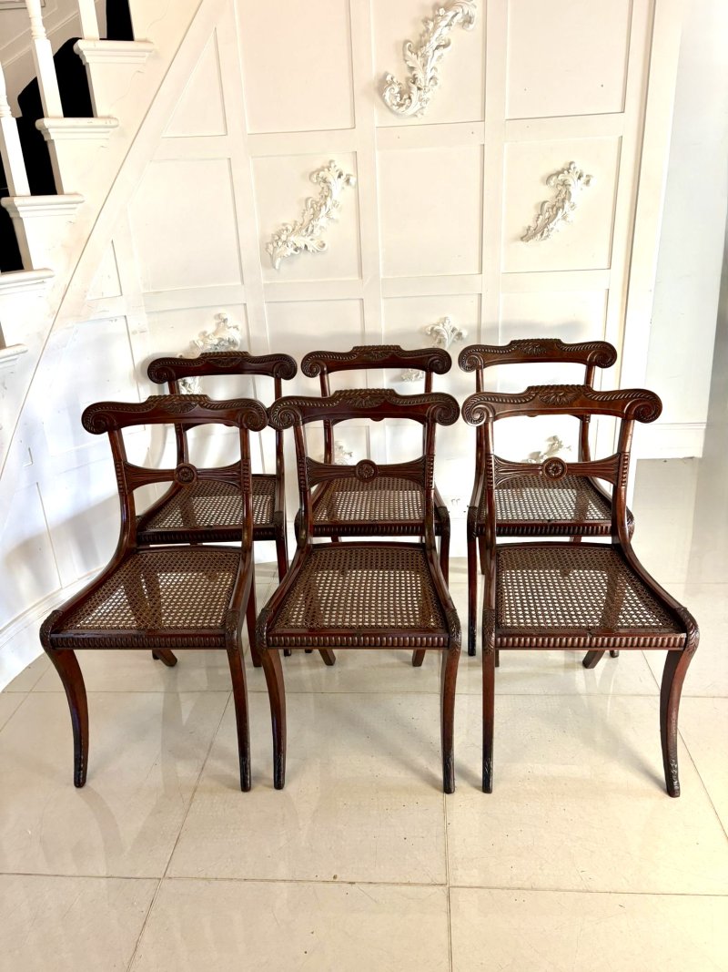 Magnificent Quality Antique Set of 6 Regency Dining Chairs